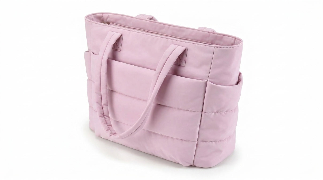 Sac Fourre-Tout Matelassé Imperméable – Rose