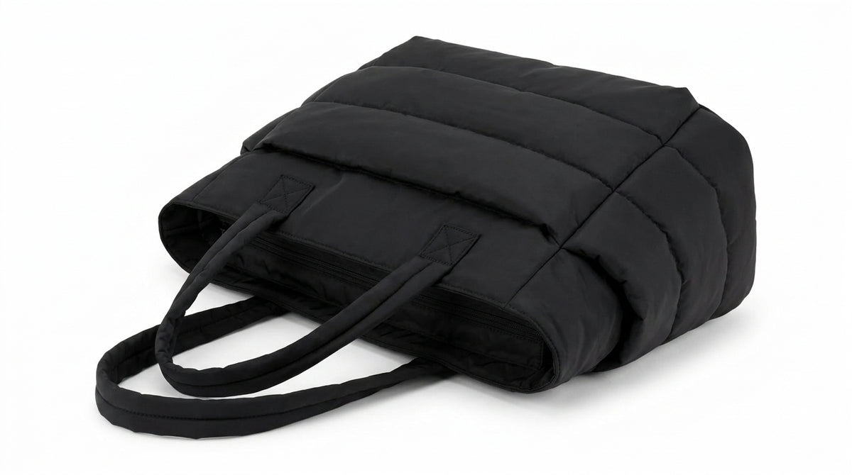 Sac Fourre-Tout Matelassé Imperméable – Noir