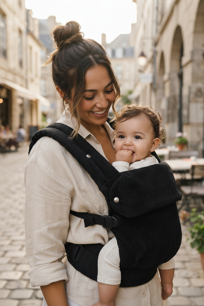 Porte-Bébé Évolutif – Noir