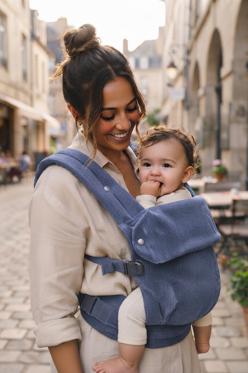 Porte-Bébé Évolutif – Bleu Marine