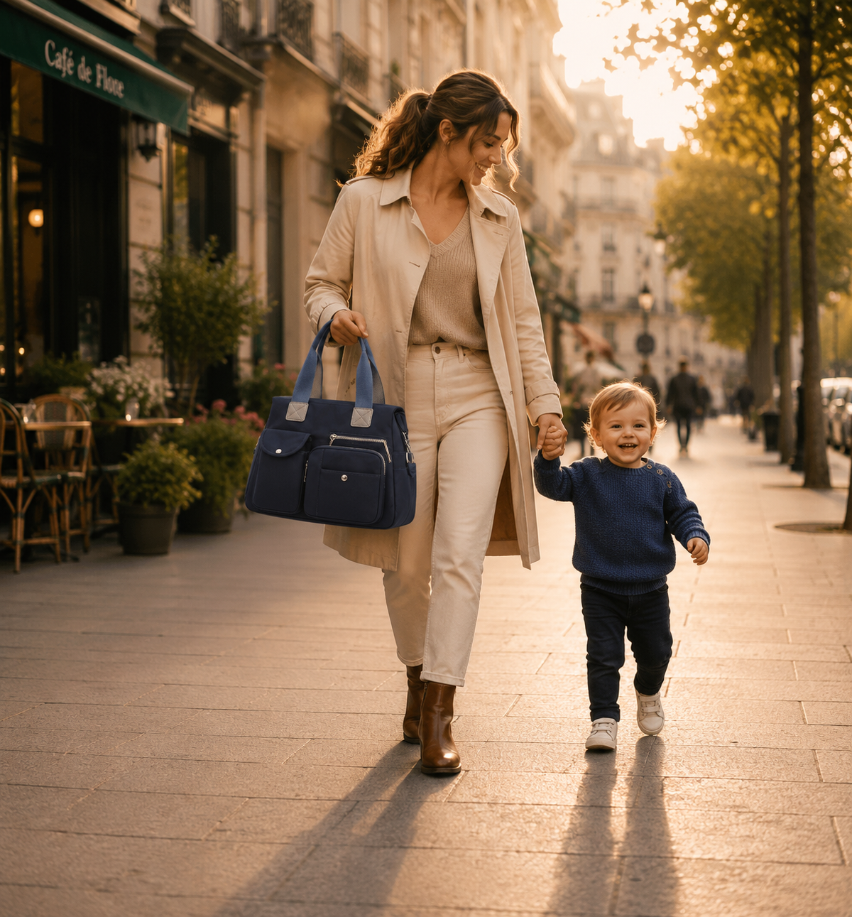 Sac à Langer Premium - Bleu Marine