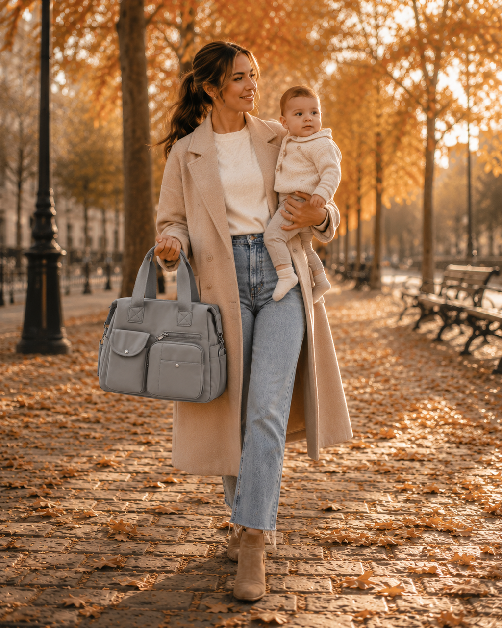 Sac à Langer Premium - Gris