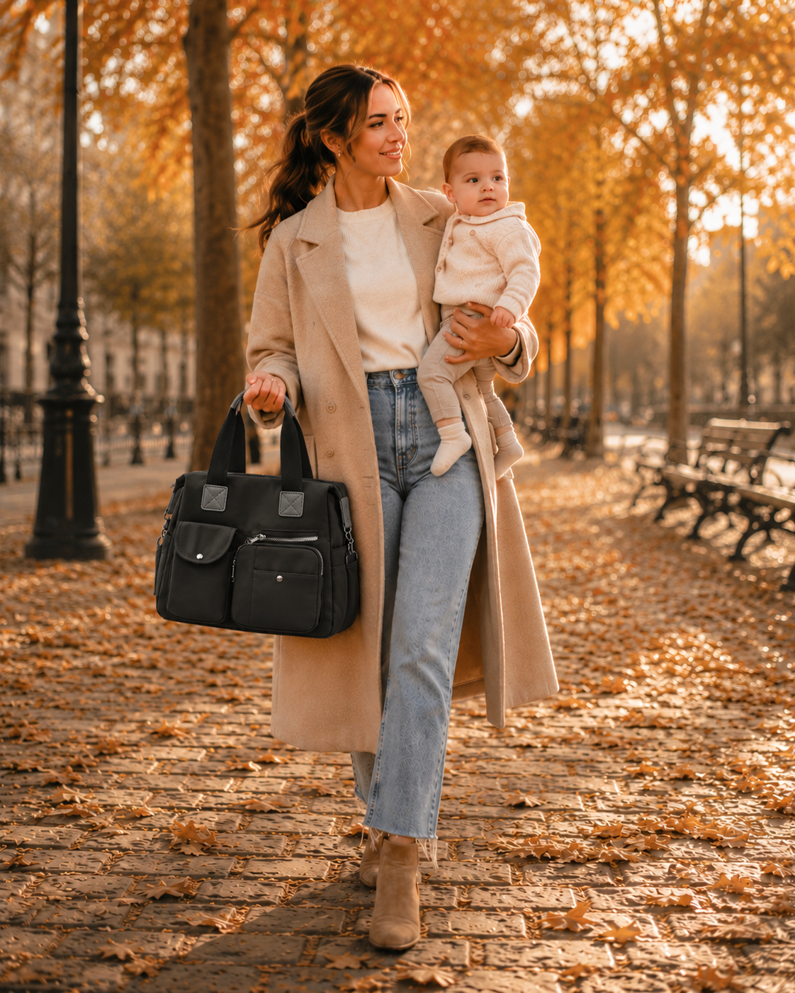 Sac à Langer Premium - Noir