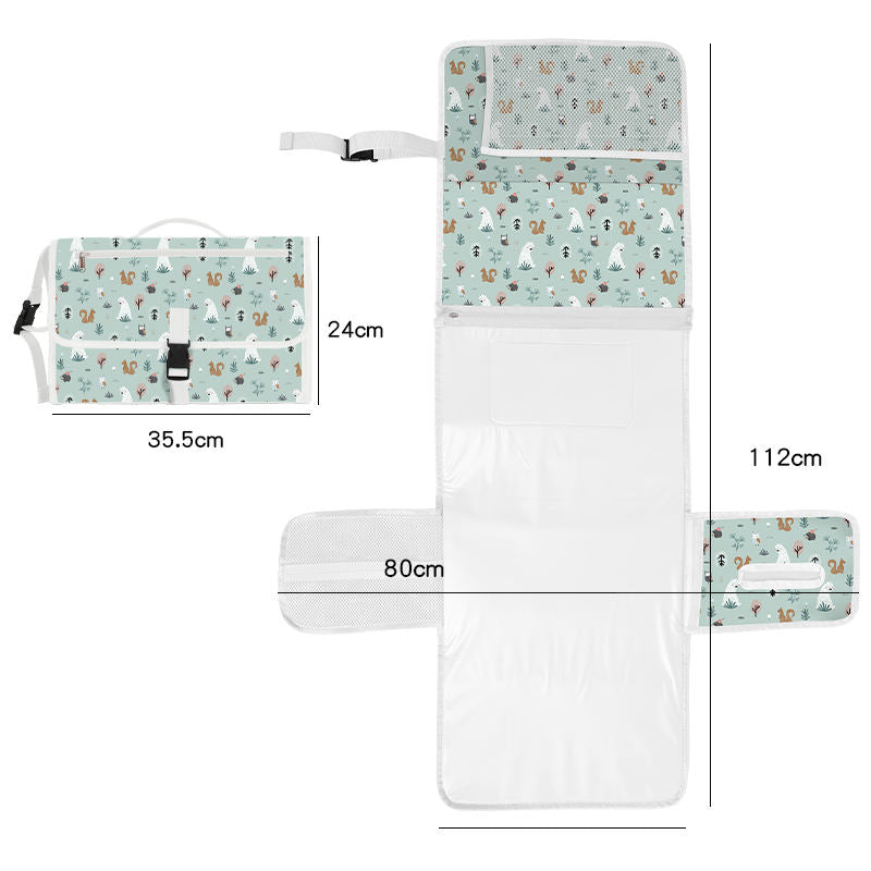 Tapis -à -langer- pour- bébé -avec des- poches- et- une- sangle- de -transport