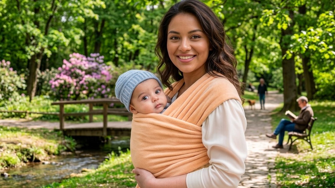 Écharpe Porte-Bébé- Beige Clair