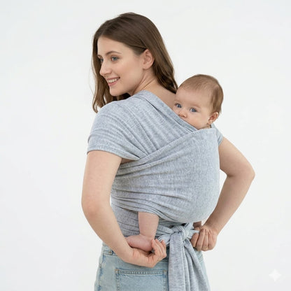 Écharpe de Portage Ventrale Physiologique – Bleu Clair