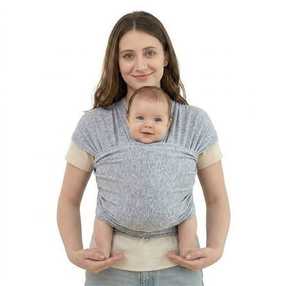 Écharpe de Portage Ventrale Physiologique – Bleu Clair