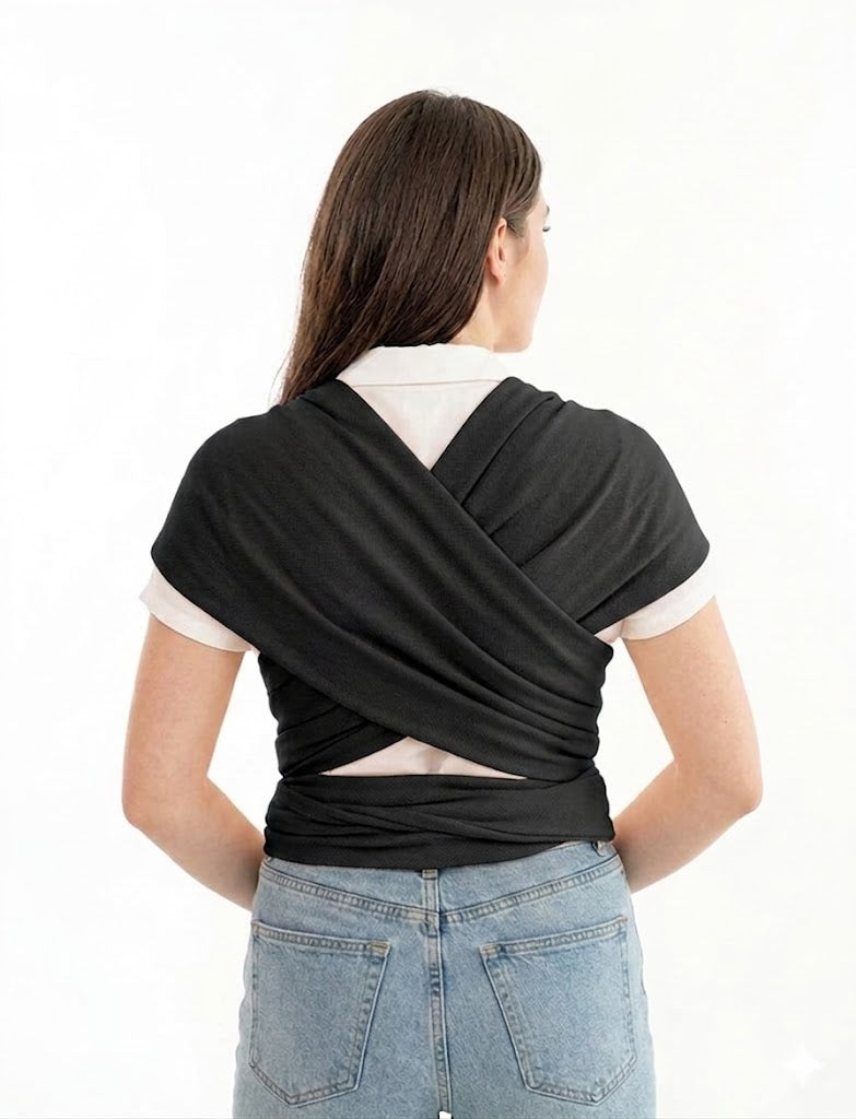 Écharpe de Portage Ventrale Physiologique – Noir