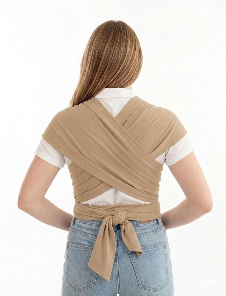 Écharpe de Portage Ventrale Physiologique – Marron Clair