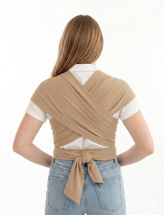 Écharpe de Portage Ventrale Physiologique – Marron Clair