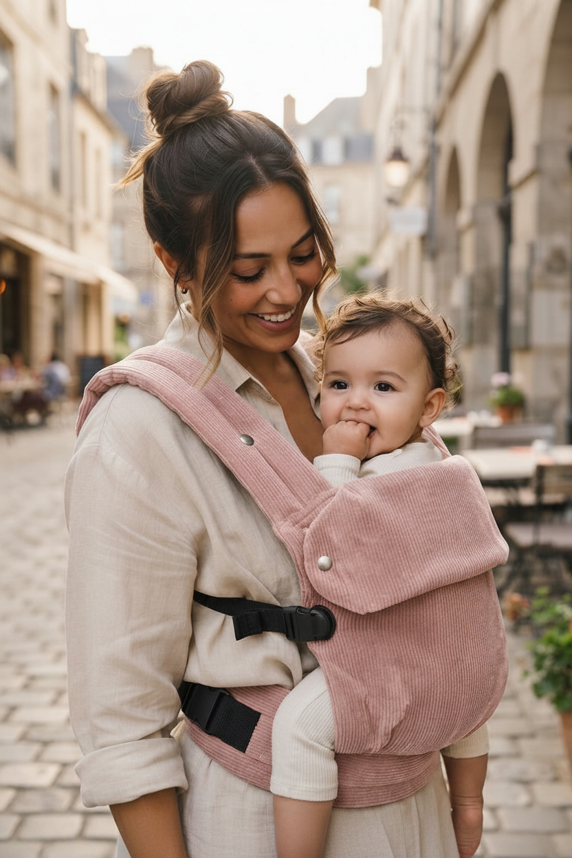 Porte-Bébé Évolutif – Rose