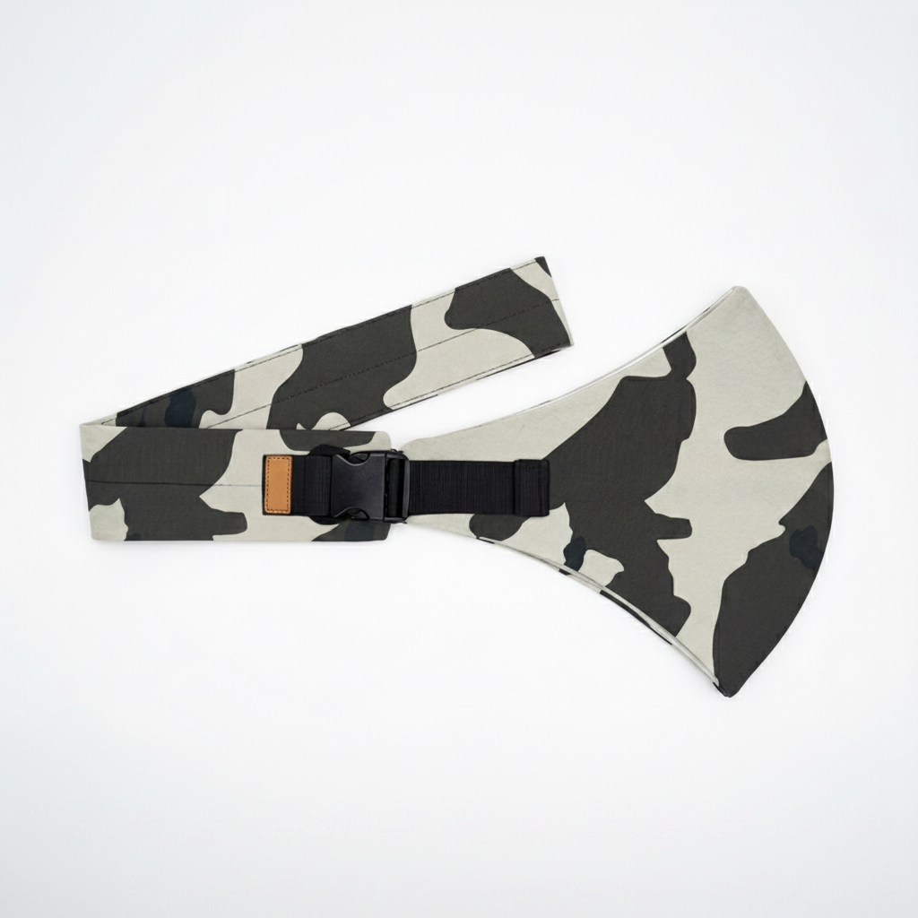 Porte-Bébé d'Épaule Physiologique – Motif Vache Gris et Blanc