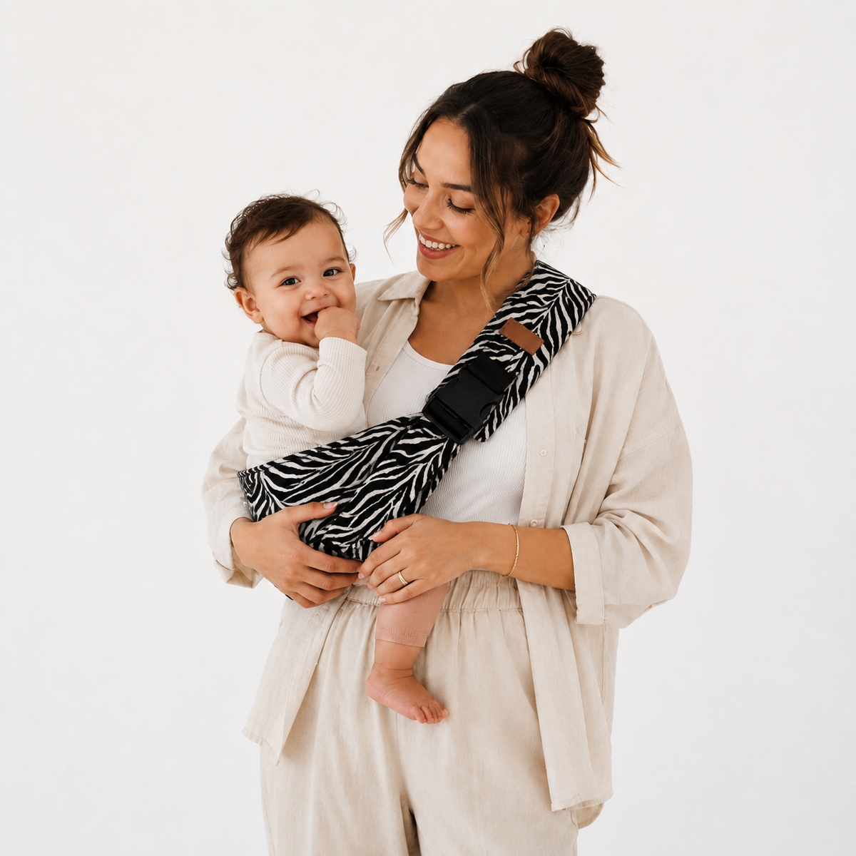 Porte-Bébé hanche – Motif zèbre Noir et Blanc