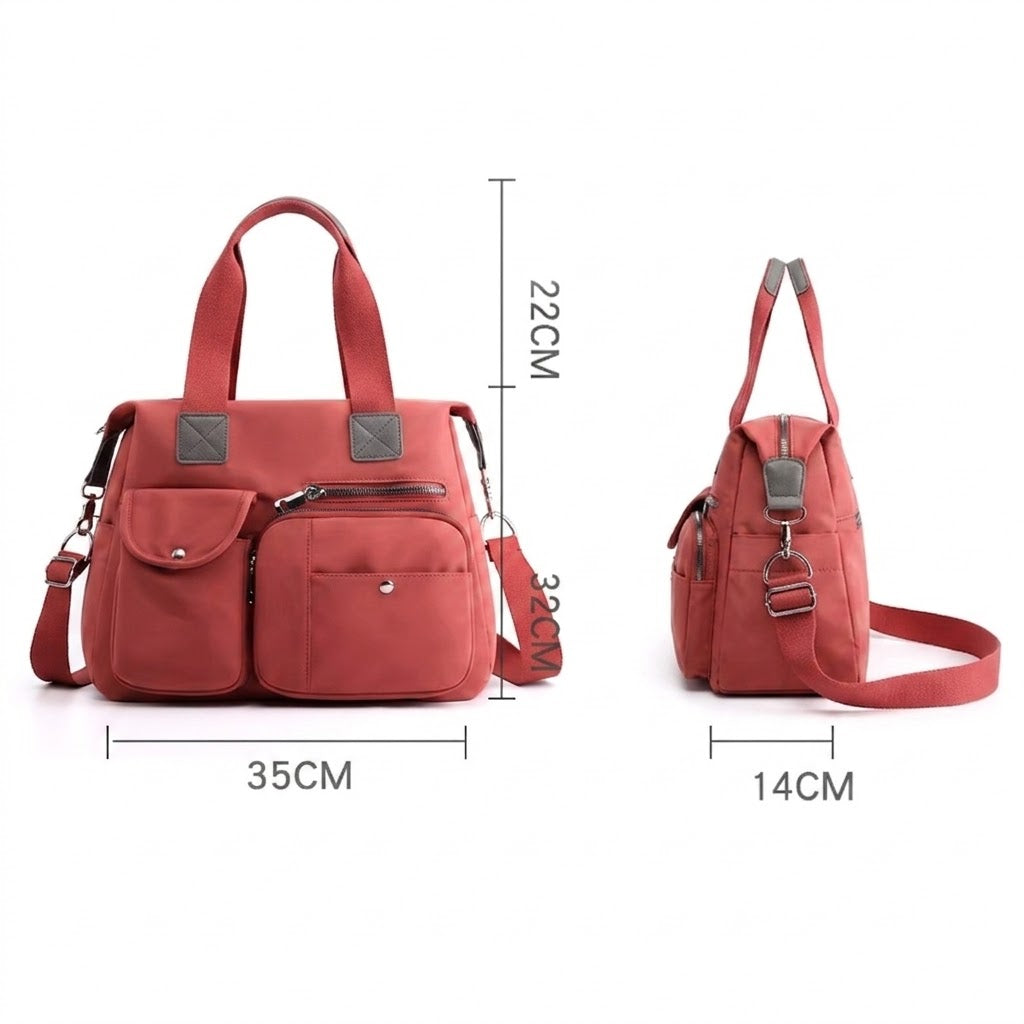 Sac à Langer Rouge Imperméable en Nylon - Grand Format