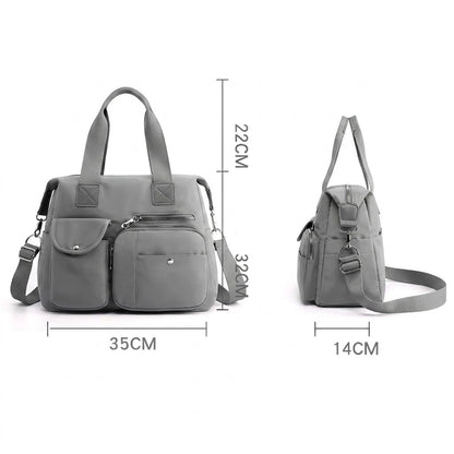 Sac à Langer Gris Imperméable en Nylon - Grand Format