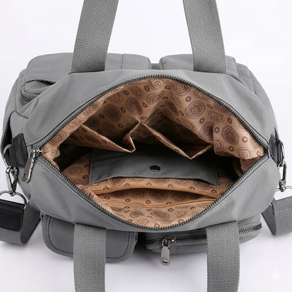 Sac à Langer Gris Imperméable en Nylon - Grand Format