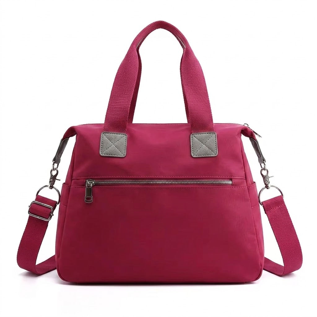 Sac à Langer Rose Framboise Imperméable en Nylon - Grand Format