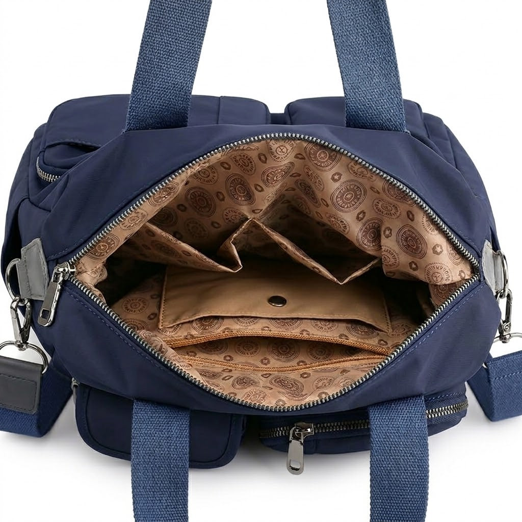 Sac à Langer Bleu Marine Imperméable en Nylon - Grand Format
