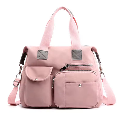 Sac à Langer Rose Imperméable en Nylon - Grand Format