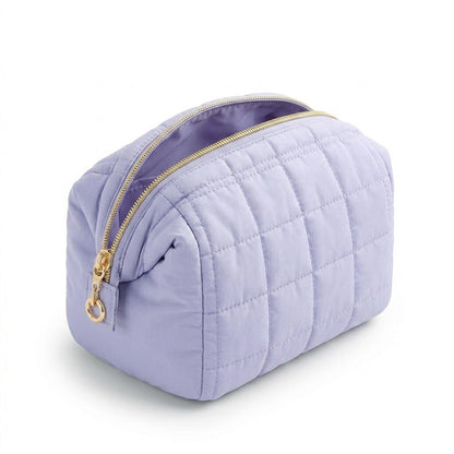Trousse de Toilette Violet Clair Brodée en Polyester