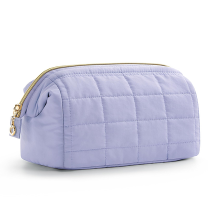 Trousse de Toilette Violet Clair Brodée en Polyester
