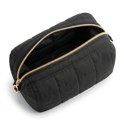 Trousse de Toilette Noir Brodée en Polyester