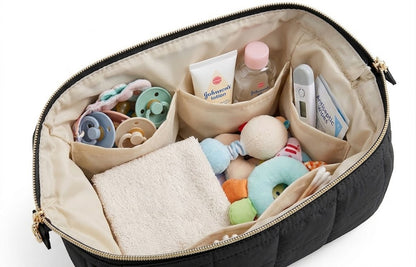 Trousse de Toilette Noir Brodée en Polyester